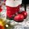 Glitzhome® 14.5"H Christmas MGO Peppermint Boot Stool or Accent Table